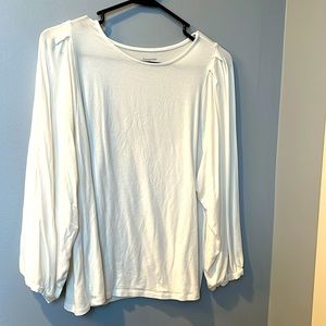 Garnet Hill Peasant Top - Cream - Medium